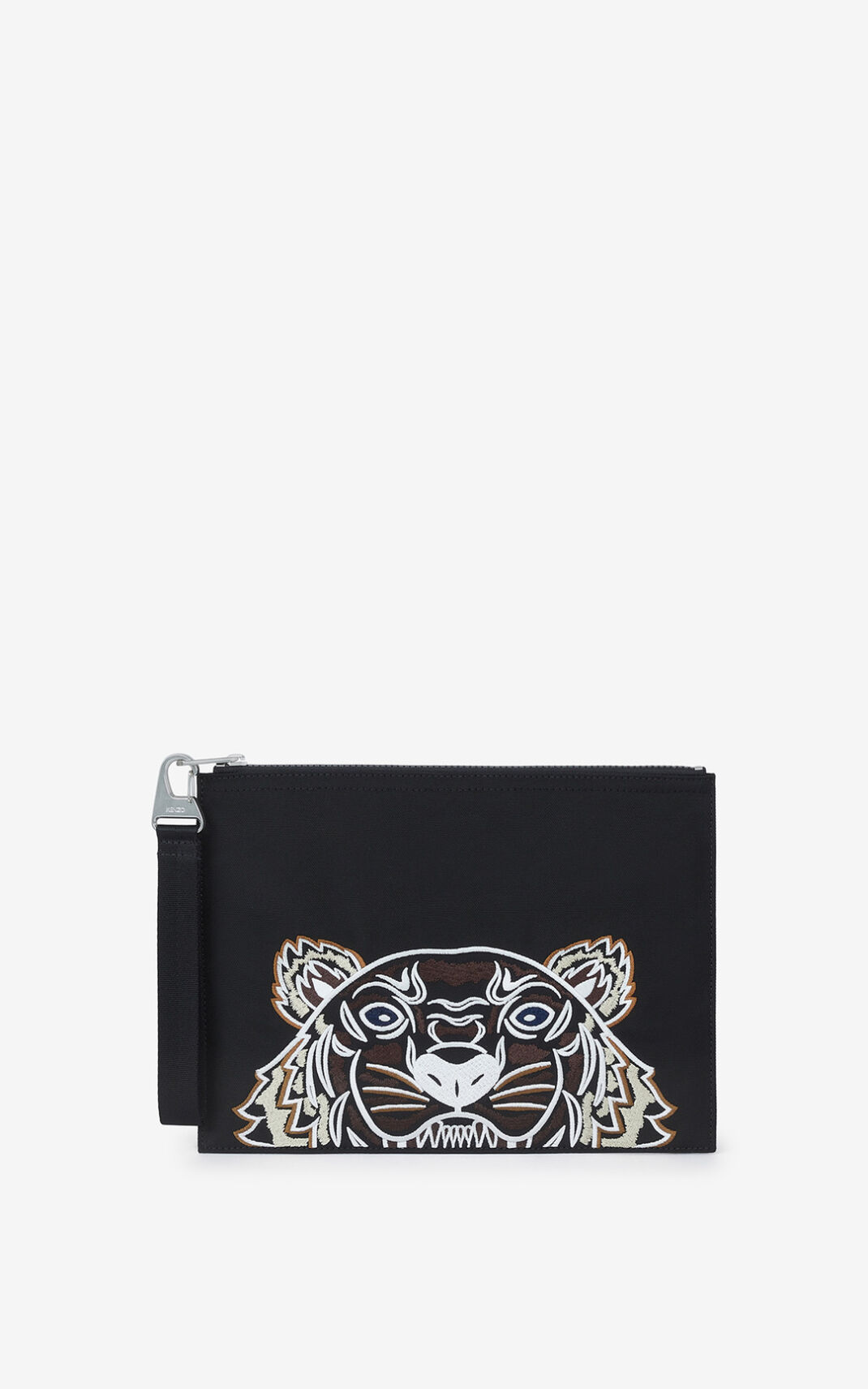 Kenzo Large Lona Kampus Tiger Clutch Hombre Negras | 1792863-QP